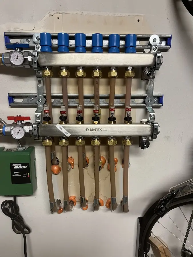 Plumber performing Gas Leak Detection at a residential property in Lytle